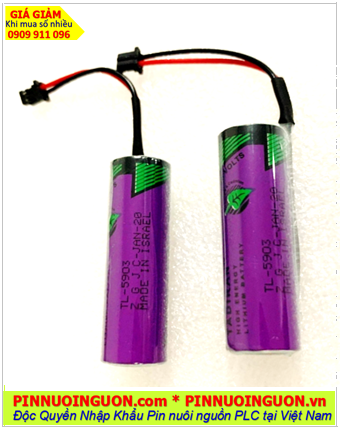 Tadiran TL-5903; Pin nuôi nguồn PLC Tadiran TL-5903 LITHIUM 3.6v AA2400mAh (ZẮC CẮM) chính hãng